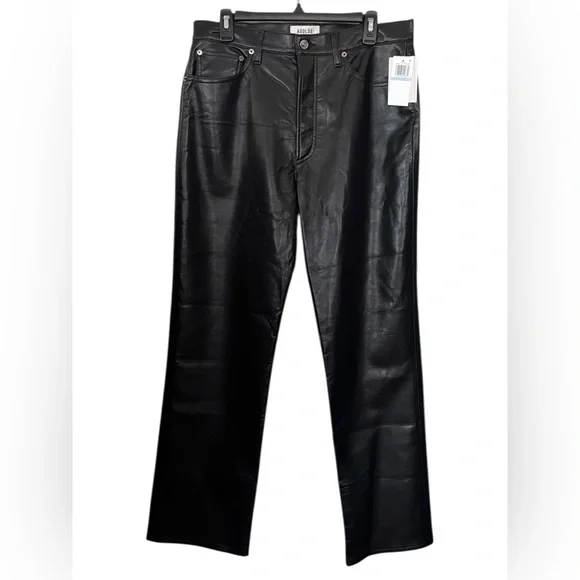 NWT Agolde 90s Pinch Waist Recycled Leather High Rise Pants Size 31 - Picture 7 of 11